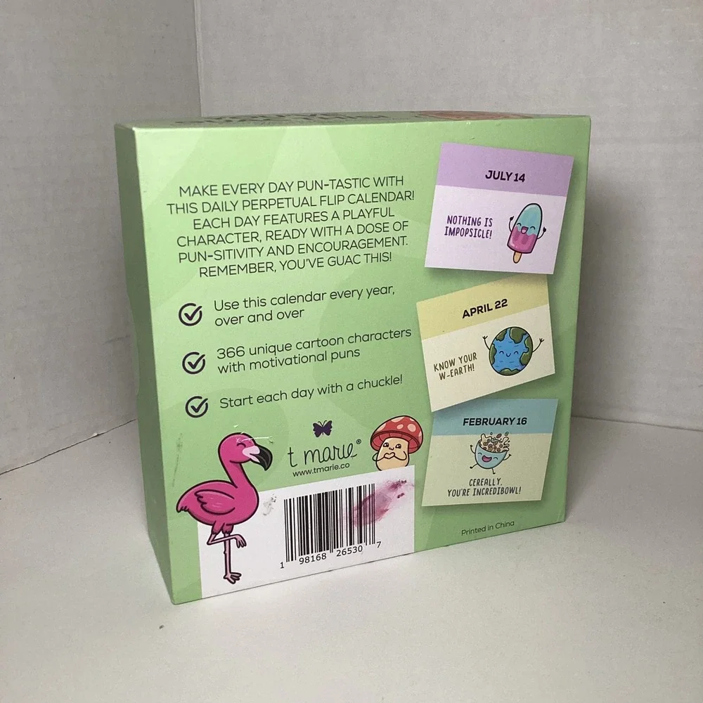 T Marie You've Guac This Perpetual Daily Motivational Flip Desk Calendar New